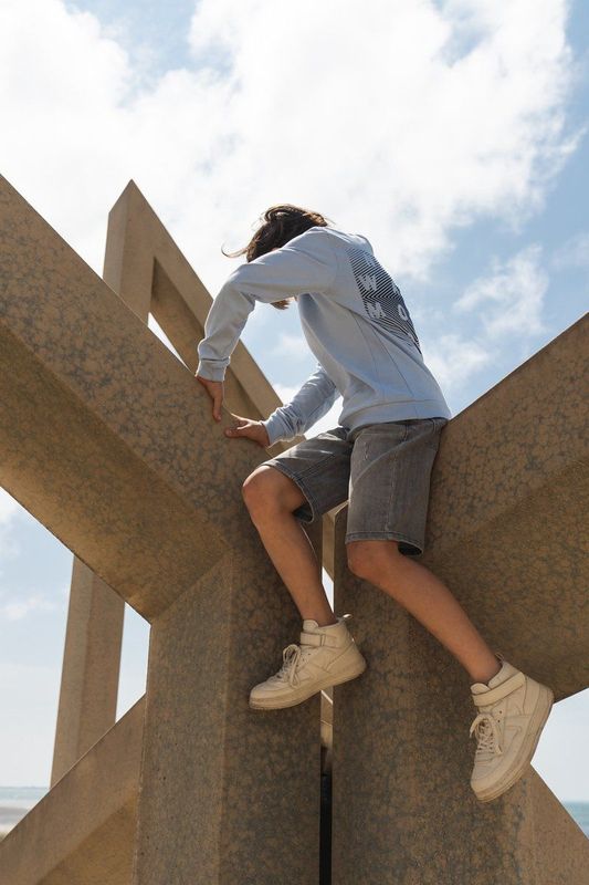 No Way Monday Denim Short Grijs