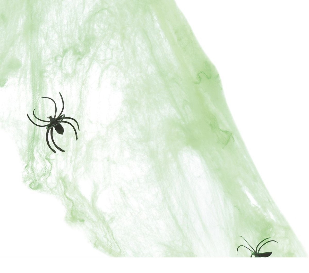 Spinnenweb Groen met 4 Spinnen 60gr