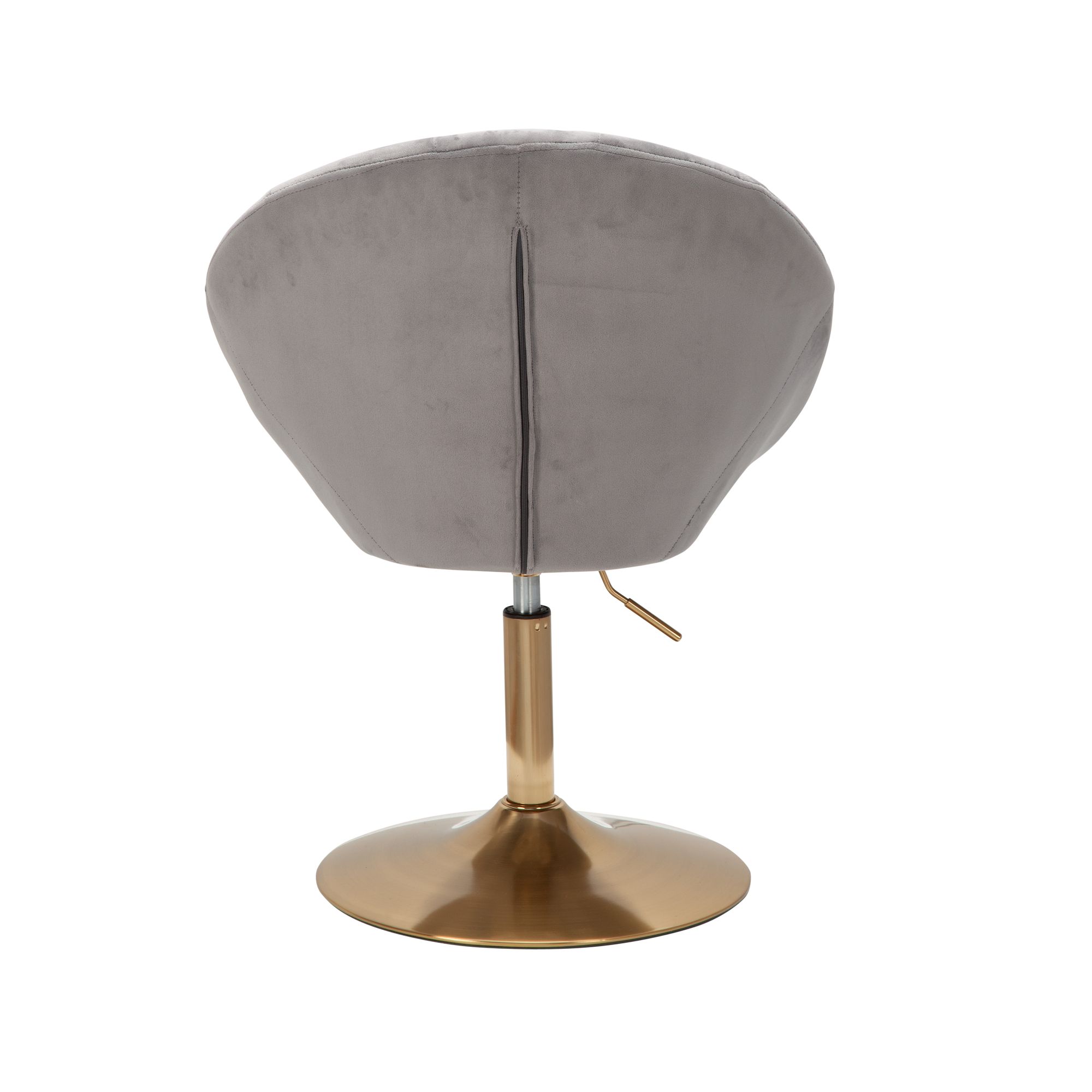 KADIMA DESIGN Chesterfield-Loungesessel ADDA: 360° Drehfunktion, Samtbezug, Trompetenfuß, 67x80-100x62 cm, Rosa/Blau/Grau.