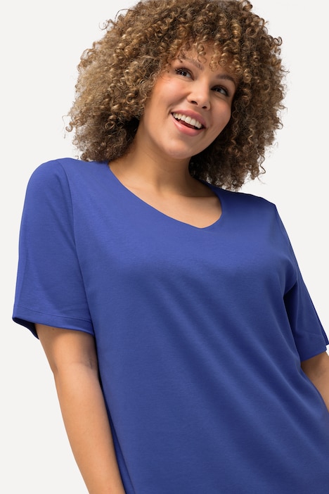 Shirt, doppellagige Vorderseite, Slim, Rundhals, Halbarm