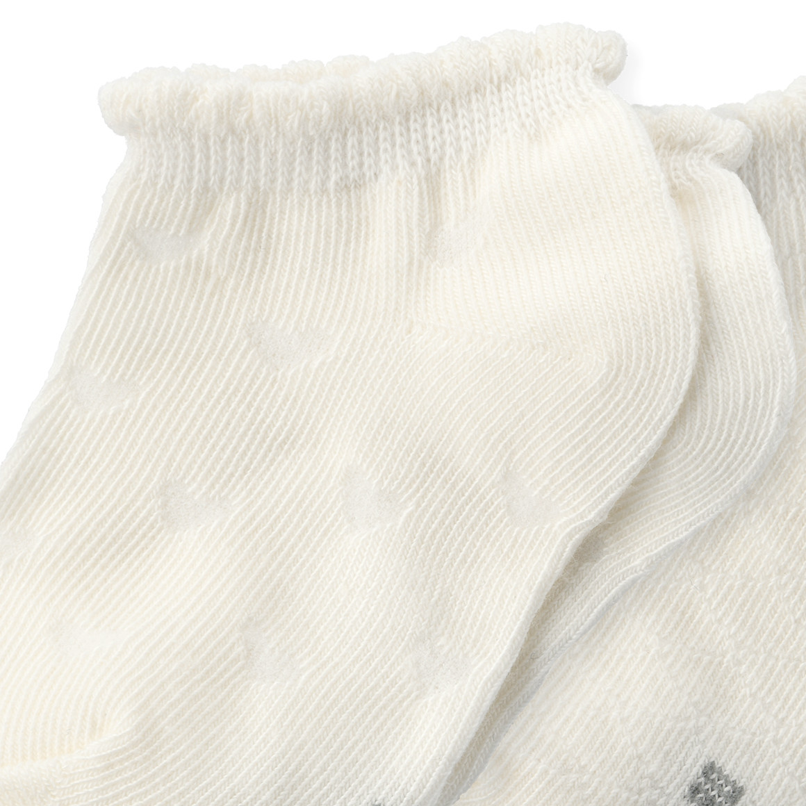 Topomini 2 Paar Mädchen Sneaker-Socken im Set cremeweiss