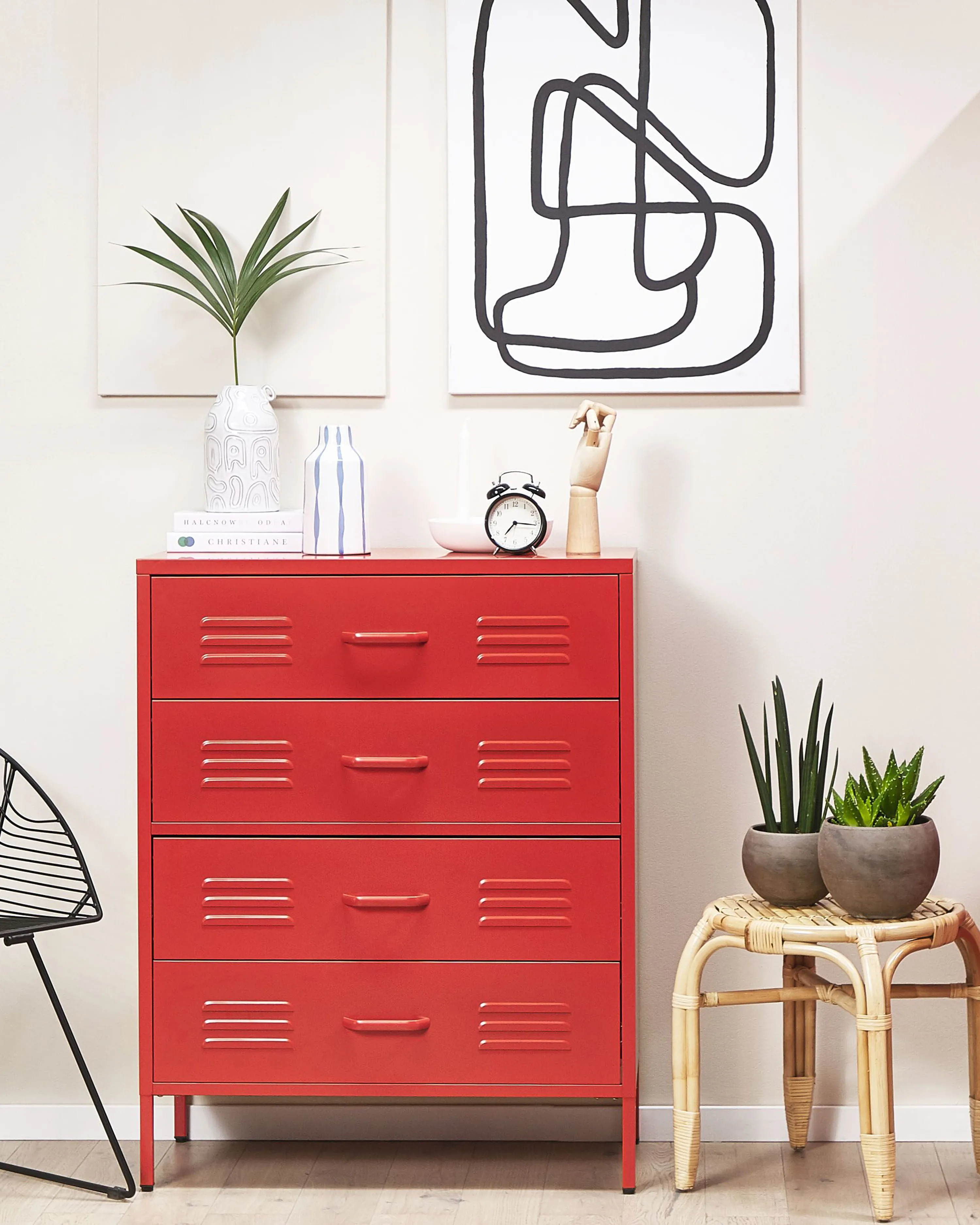 Ladekast ENAGO Metaal Rood