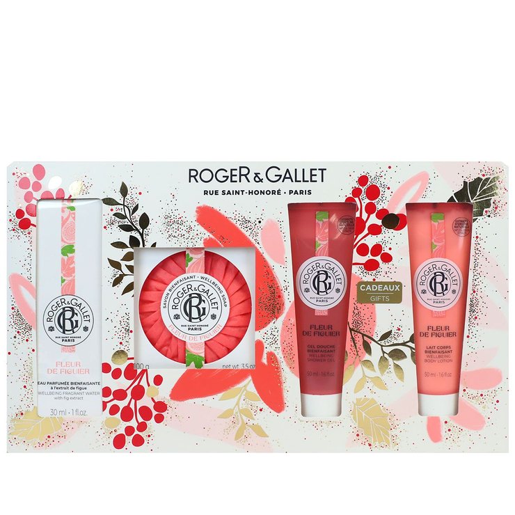 Coffret Fleur de Figuier eau parfumée 30ml + savon 100g + gel 50ml + lait corps 50ml