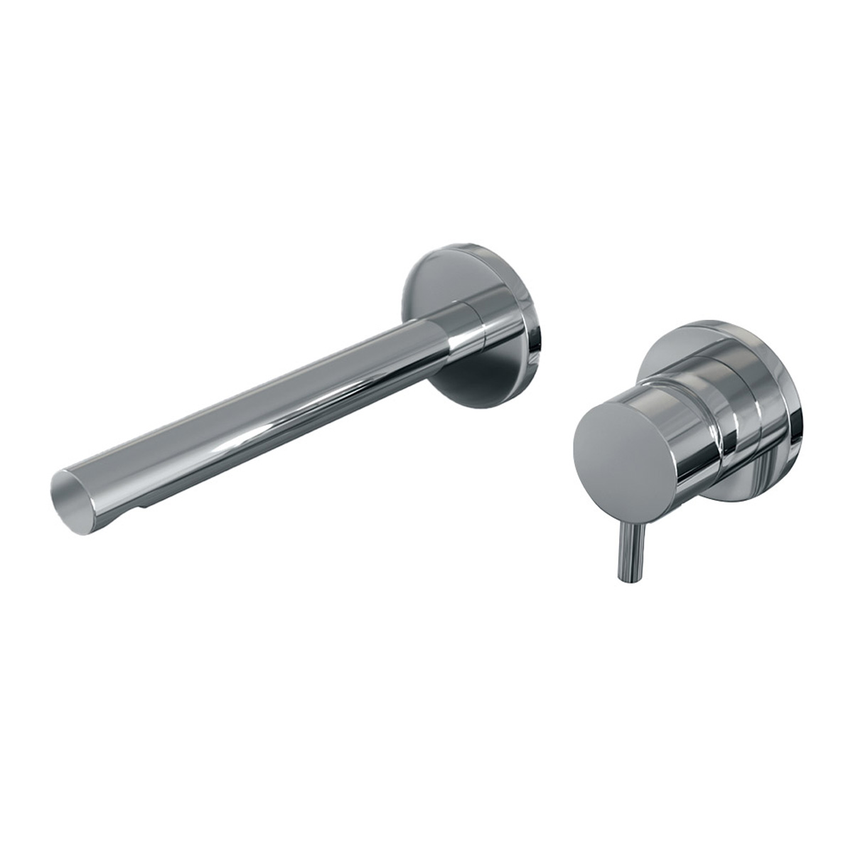Brauer Chrome Edition ColdStart wastafelkraan inbouw rechte uitloop en rozetten model B1 chroom