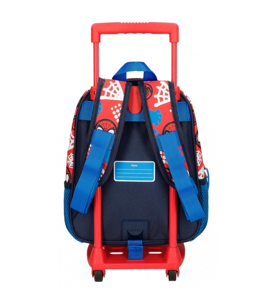 Mochila pré-escolar Joumma Bags Spidey and Friends de 28 cm com rodas vermelhas