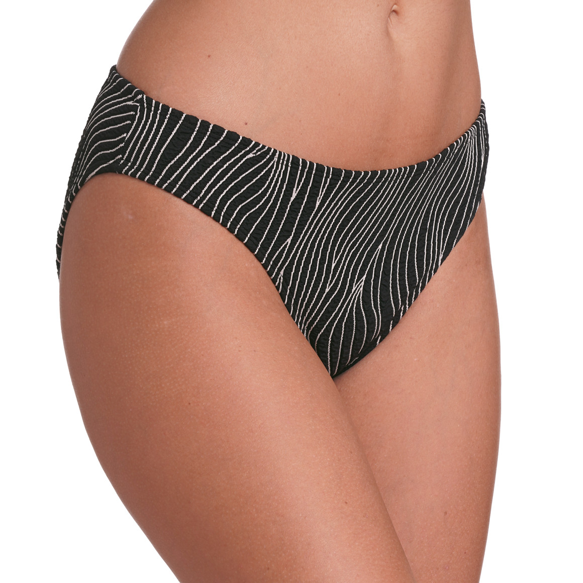 Gina Benotti Damen Bikinislip mit Wellenmuster schwarz