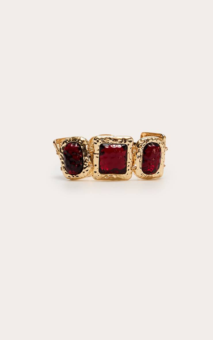 Doré Bracelet Imposant Bordeaux Fondu