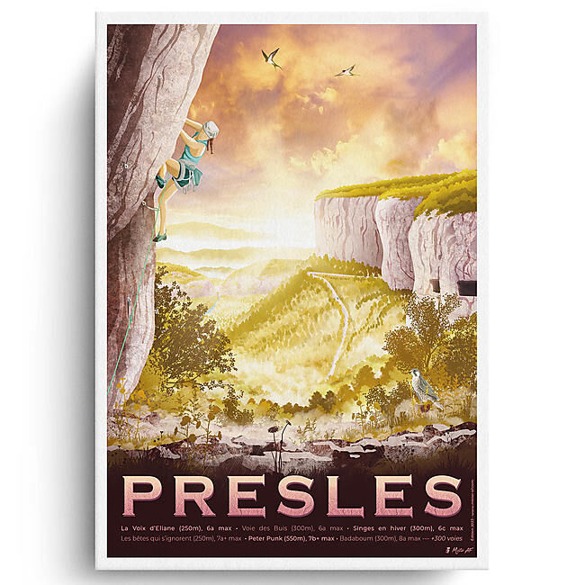 PRESLES AFFICHE A3 VINTAGE