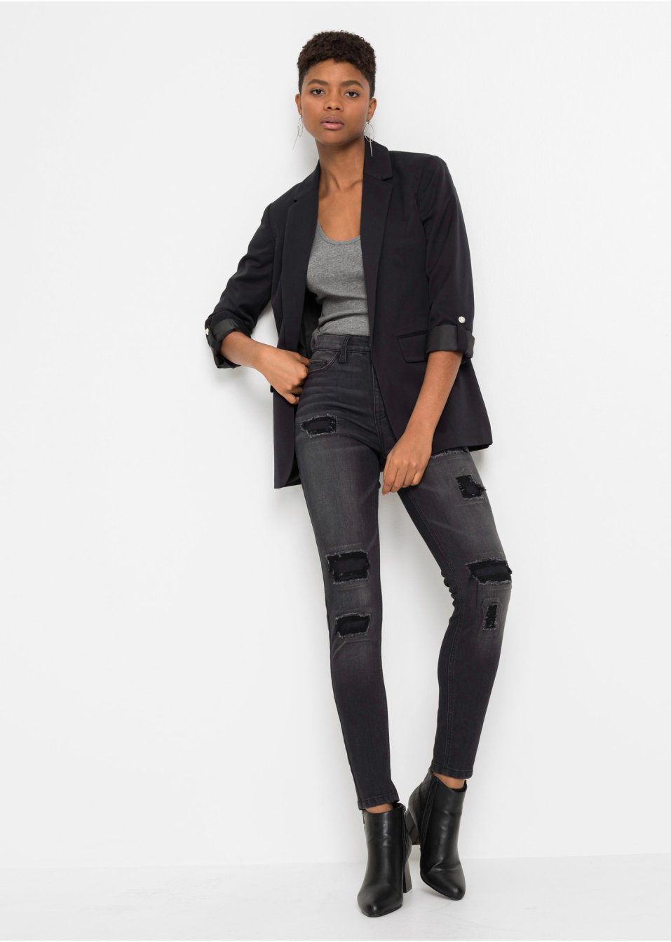 Jean Skinny avec effets déchirés