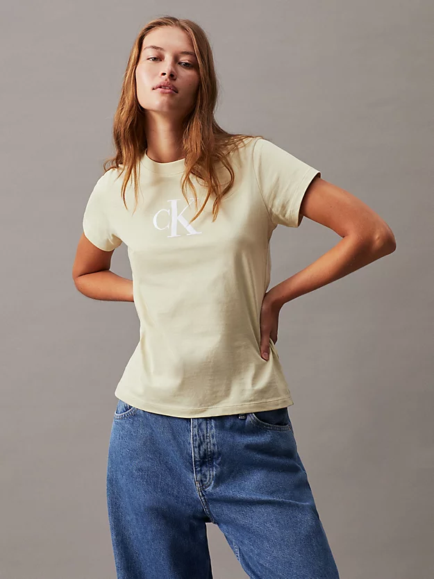 Camiseta slim fit com monograma