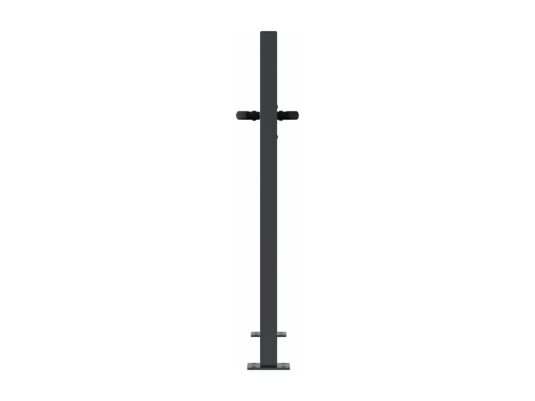 Portail de jardin anthracite 105x80 cm acier conception d'herbe