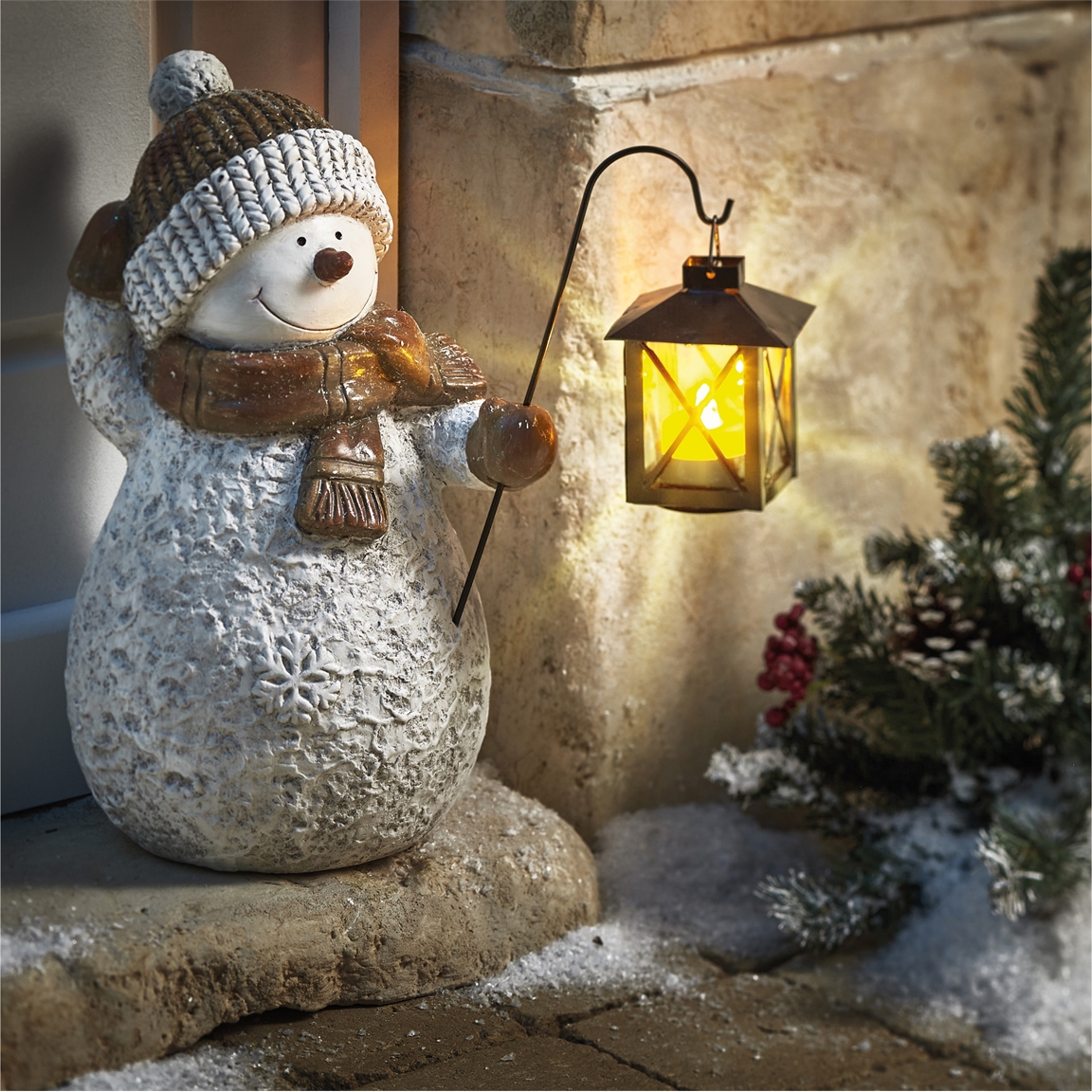 Bonhomme de neige lanterne
