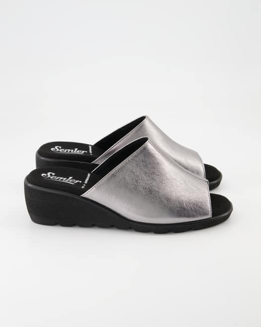 Semler Inka Pantoletten in Silber