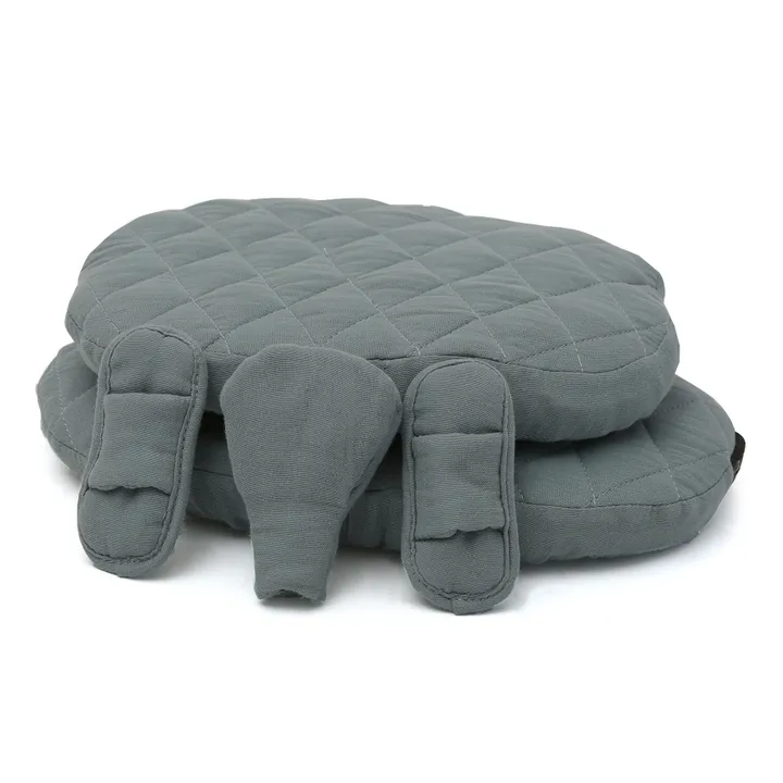 Charlie Crane Coussin Tibu en coton biologique | Bleu Tempête