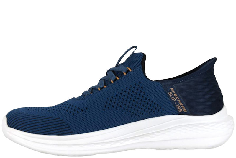SKECHERS SLADE QUINTO BLUE SLIP-INS SNEAKER
