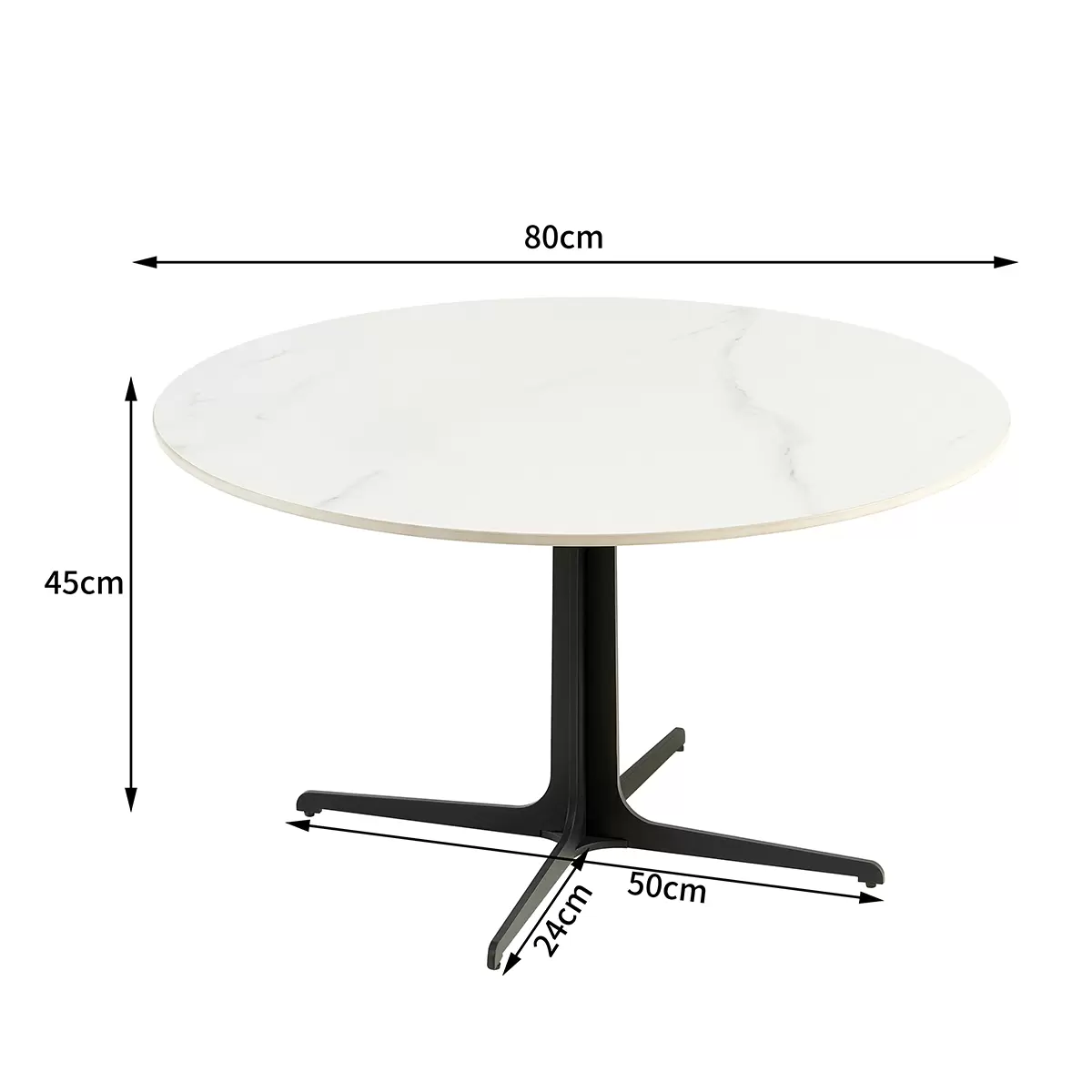 Salontisch Pearl 3 schwarz,weiss