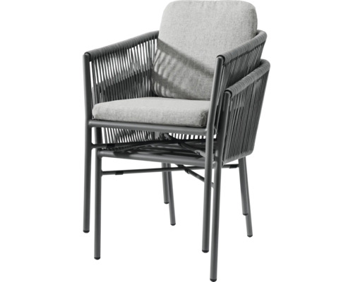 Tuinfauteuil Destiny LUCCA 55 x 62 x 77 cm grijs