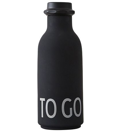 Design Letters Trinkflasche - 500 ml - Schwarz m. TO GO