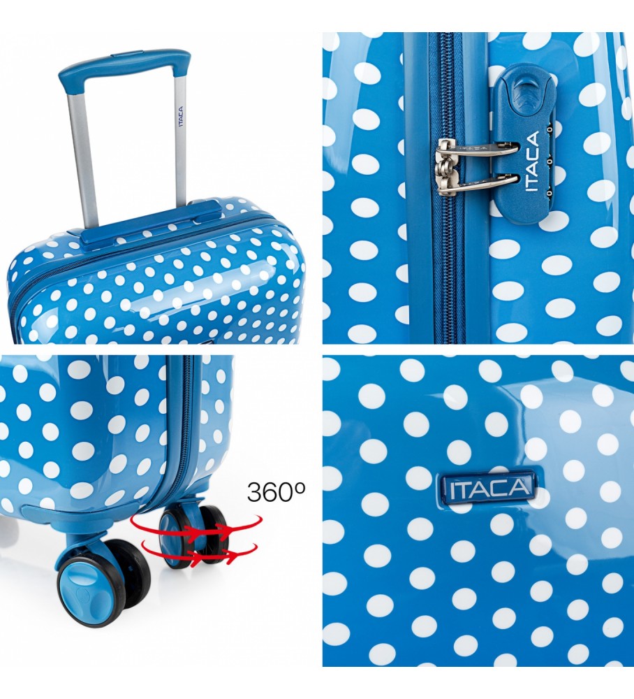Mala de cabine pequena ITACA 702450 Azul -55x40x20-