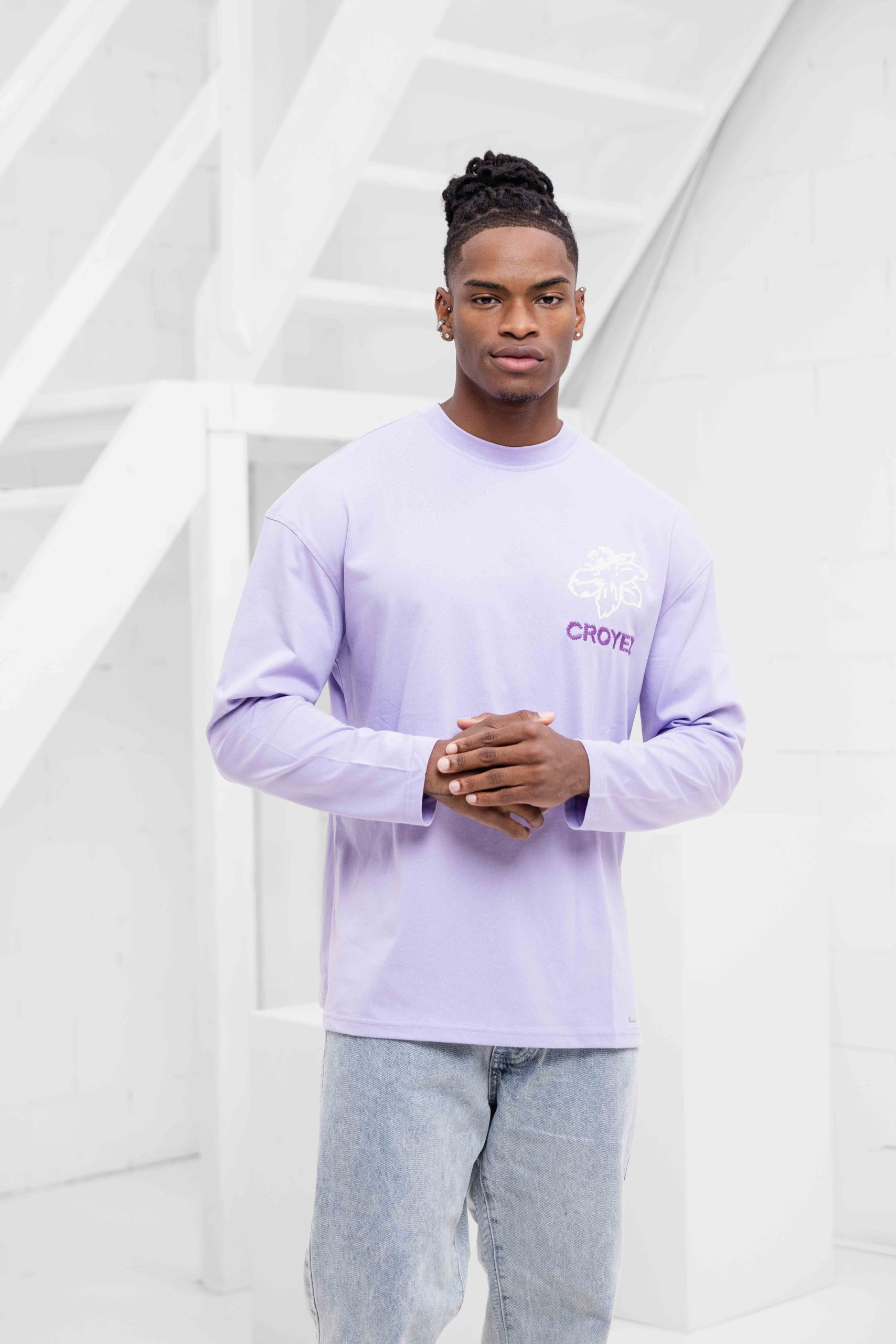 Croyez Gardener Longsleeve T-Shirt Heren Paars