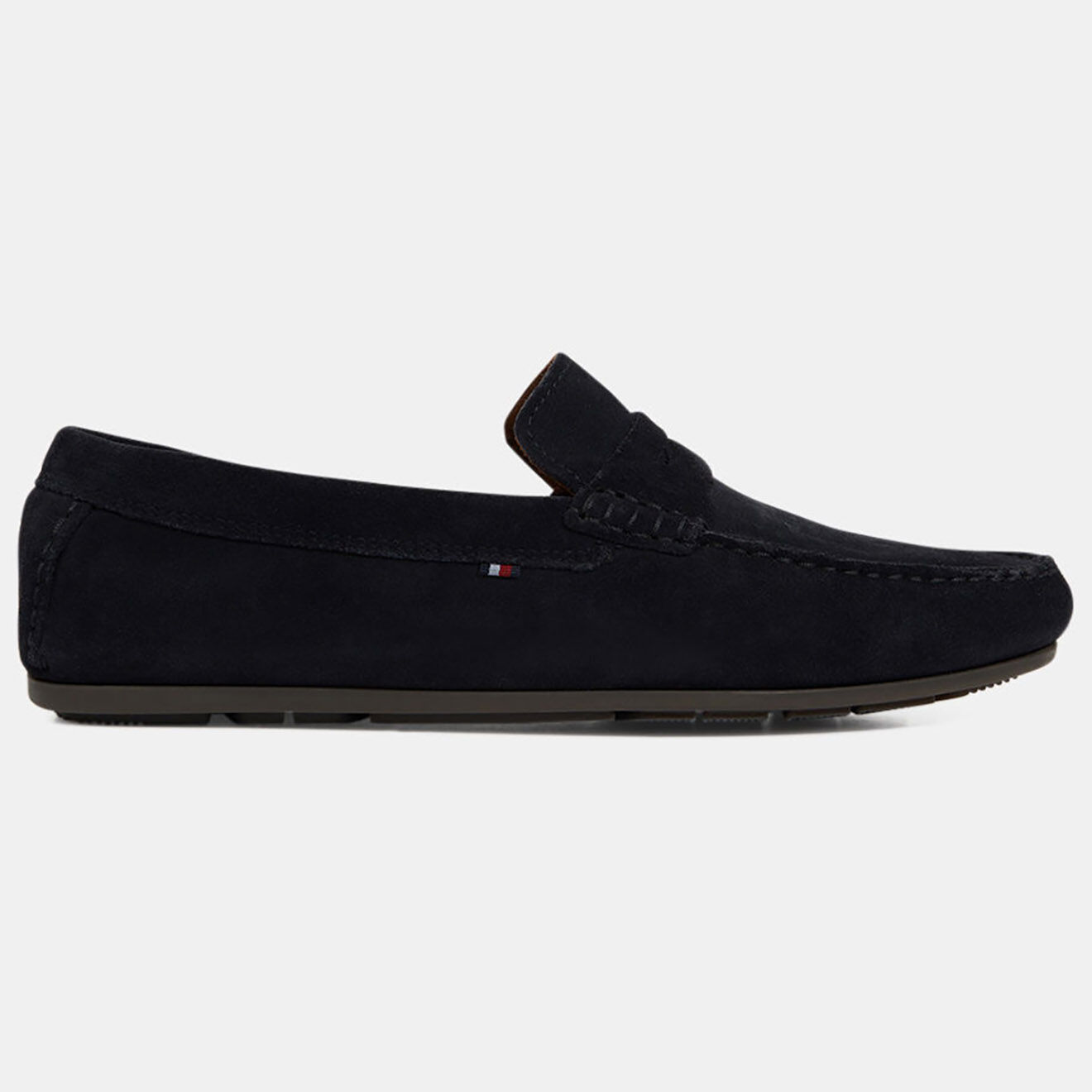 Tommy Hilfiger Mocassins en Velours de Cuir Driver bleu marine