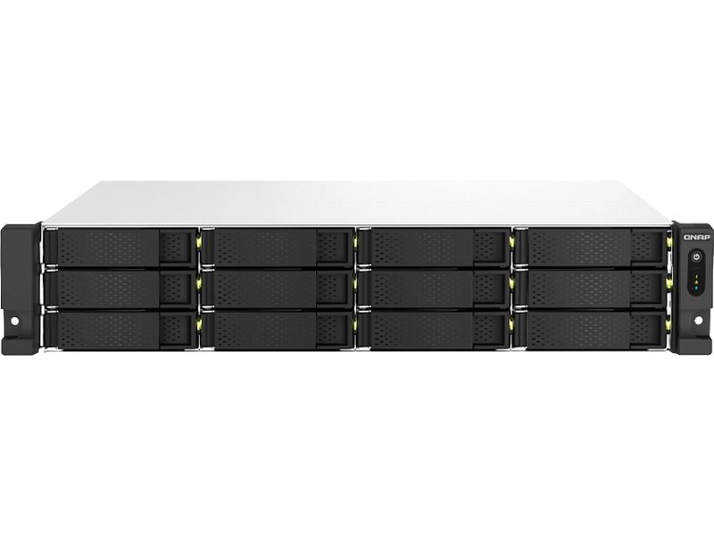 QNAP NAS TS-1264U-RP-8G 12-bay 2HE-Rackmount-NAS mit 12 Einschüben, unterstützt duale 2.5 GBE/-Konnektivität