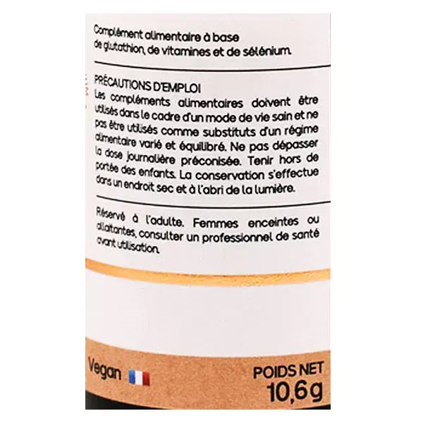 Glutationa na forma ativa + Selênio e vitaminas C e E antioxidante - 30 cápsulas