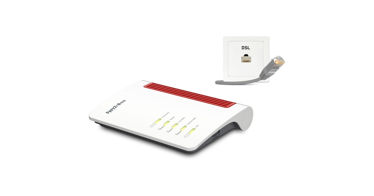 FRITZ!Box 7530 AX International router  (Wit/rood, Mesh Wi-Fi)