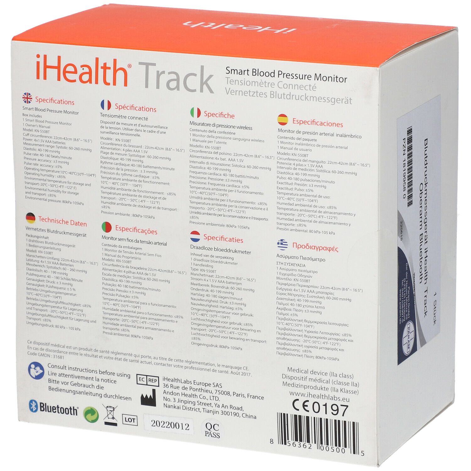 iHealth Oberarm-Blutdruckmessgerät