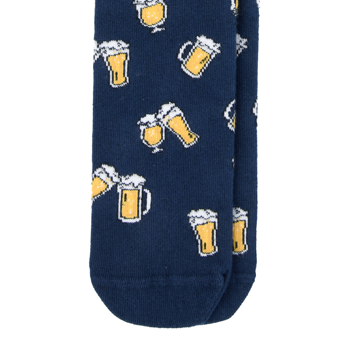 VanVaan 1 Paar Herren Socken mit Bier-Motiv allover dunkelblau