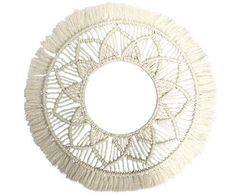 Ronde macraméspiegel, Ø 46 cm