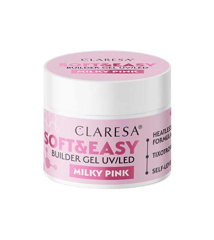 Claresa - Gel construtor Soft & Easy - Milky pink - 45 g