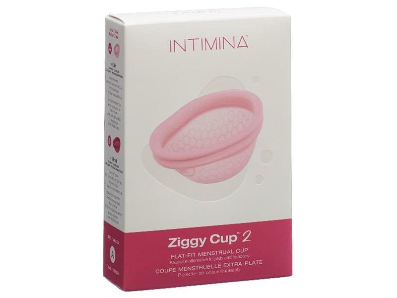 Intimina Menstruationsscheibe Ziggy Cup 2 A Komfortables Hygieneprodukt für die Frau aus samtweichem Silikon