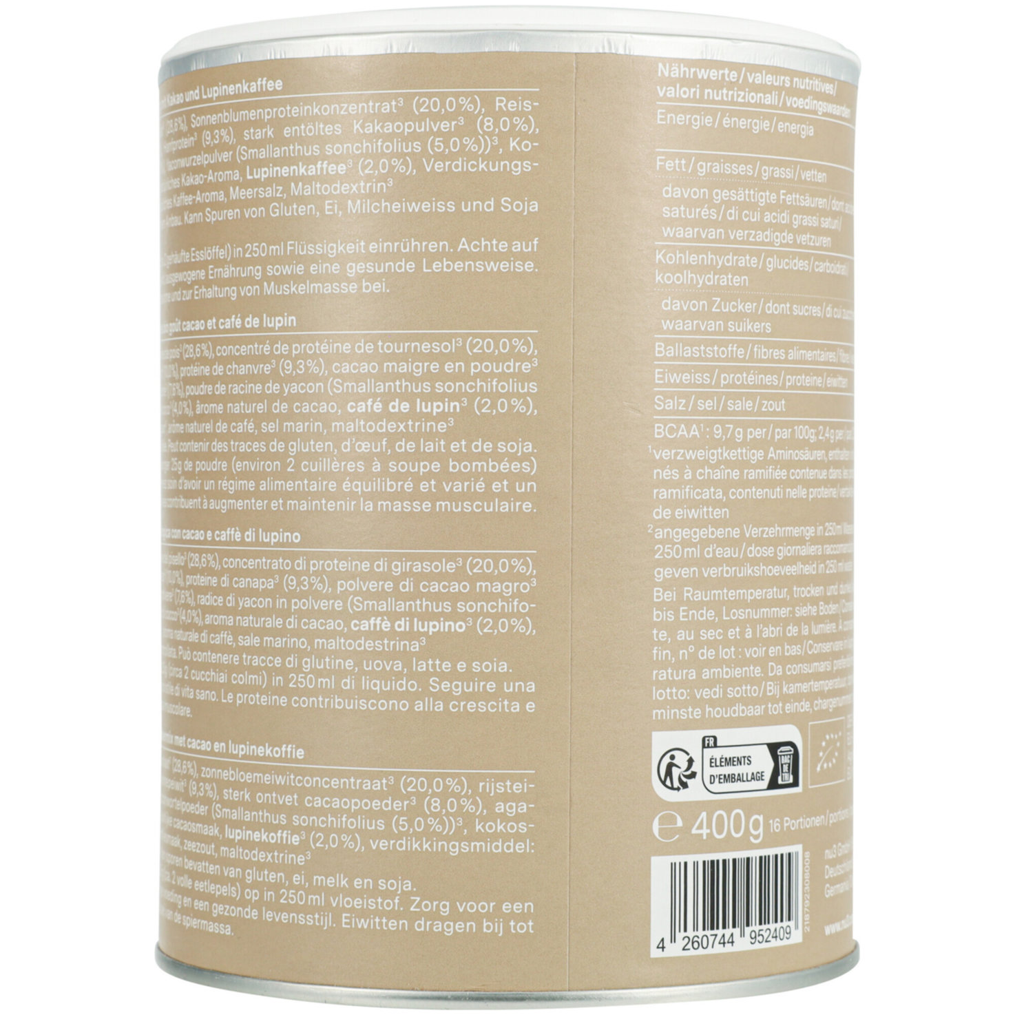 nu3 Bio Vegan Chocolate Macchiato