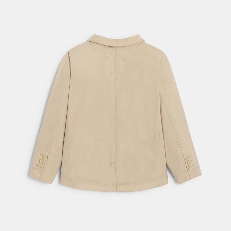 Veste chic coton et lin beige bébé garçon Beige