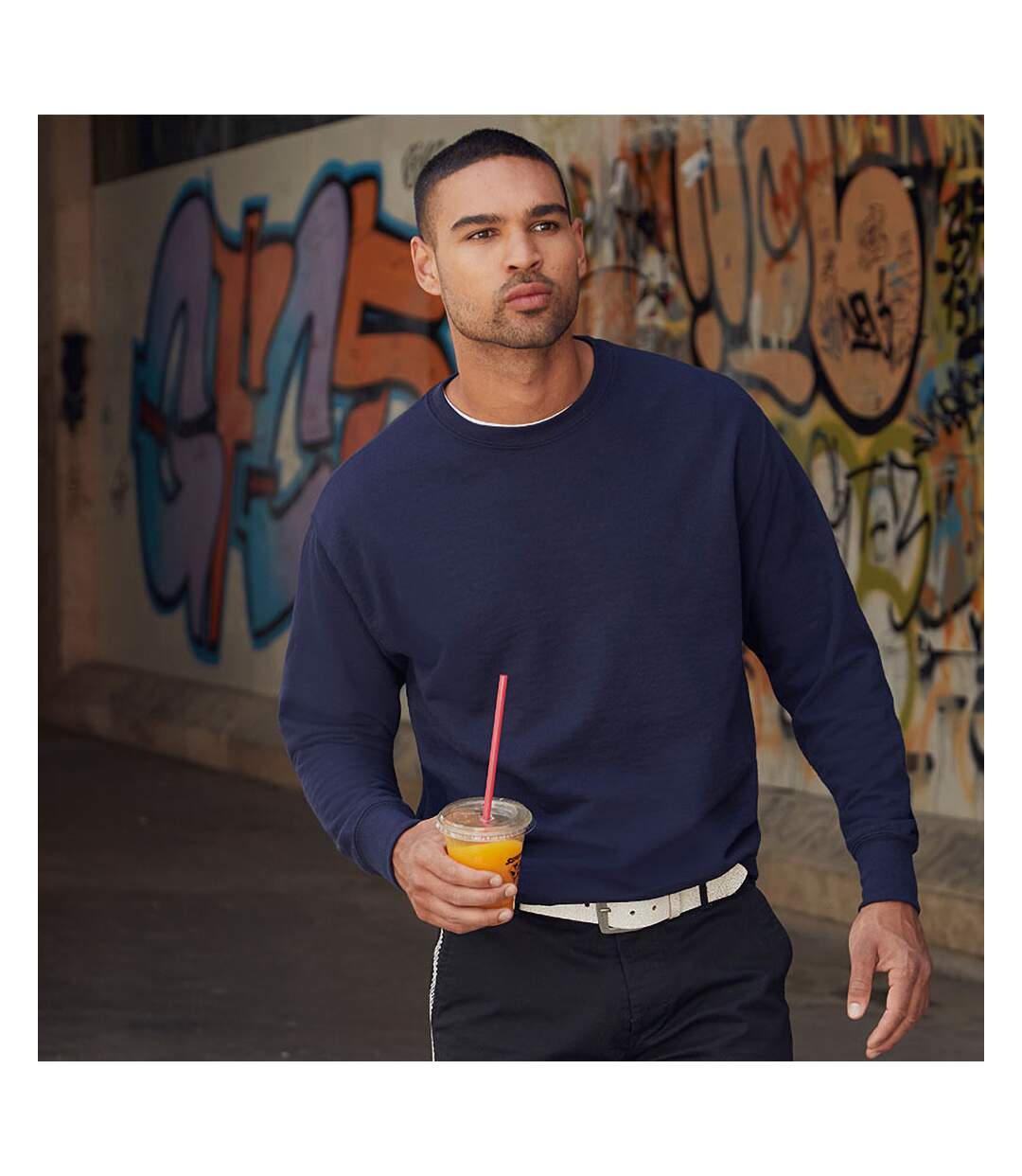 Fruit Of The Loom - Sweatshirt uni - Homme (Bleu marine profond) - UTRW4499