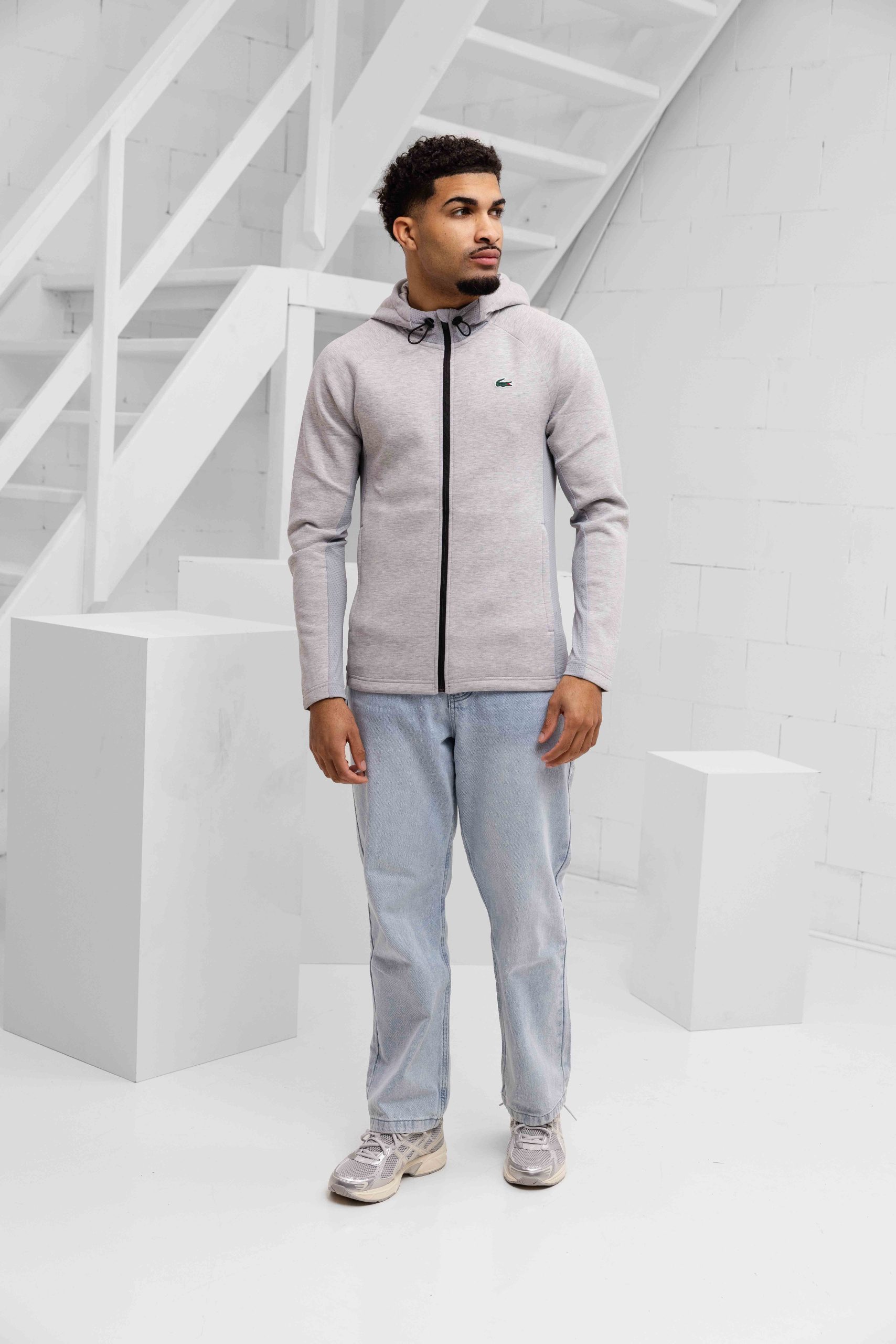 Lacoste Sport Hooded Trainingspak Heren Grijs