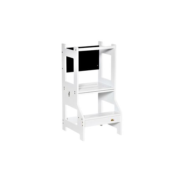 Homcom Torre de Aprendizagem Madeira Convertível 42x44x86cm Branco - 312-052