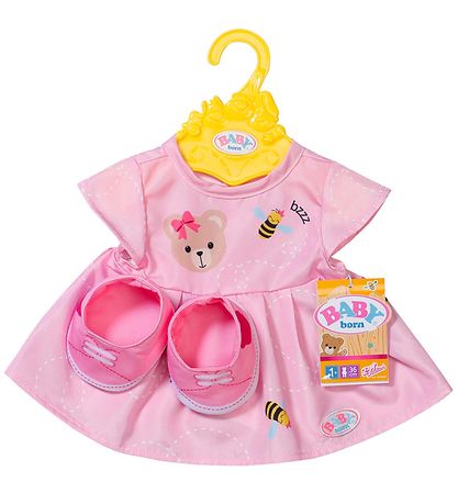 Baby Born Puppenkleidung - Kleid m. Schuhe - Rosa