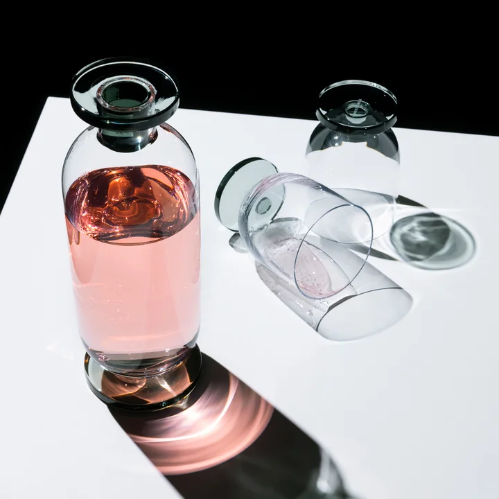 Tom Dixon - Puck Wasserglas, smoke (2er-Set)