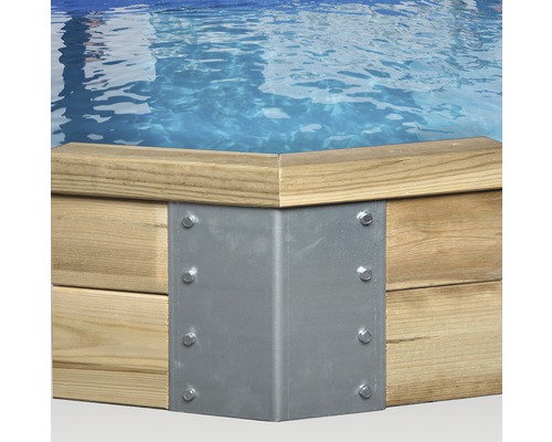 Opbouw houten zwembadset Weka 593 achthoekig 310x310x116 cm incl. patroonfiltersysteem & ladder