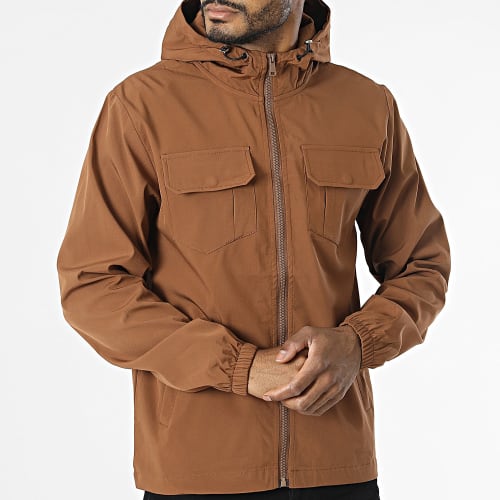 Veste Zippée Capuche Marron