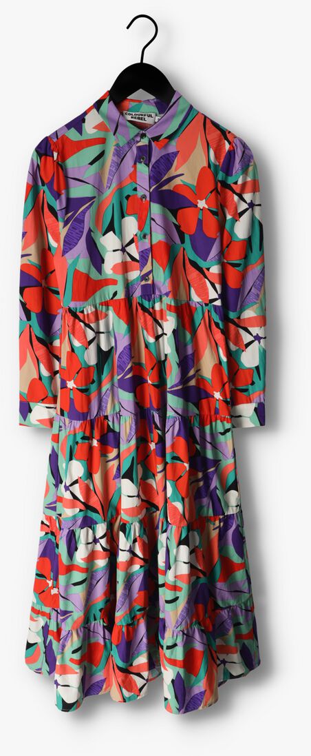 COLOURFUL REBEL multi colourful rebel maxi jurk vianne big flower maxi dress