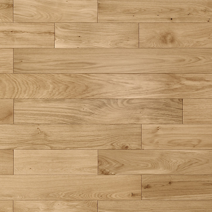 Parquet massif à clipser Visby M en chêne verni blond
