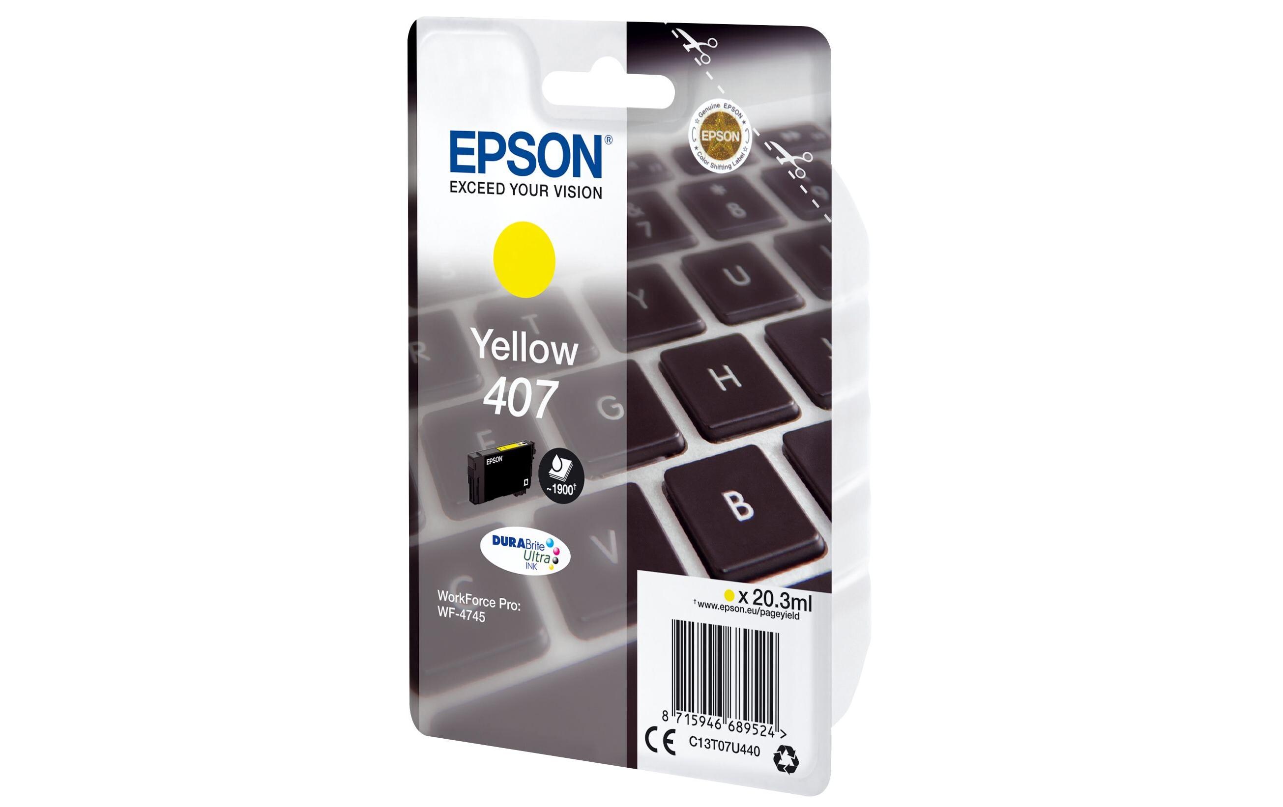 Tinte 407 / C13T07U440 YellowTinte, Yellow