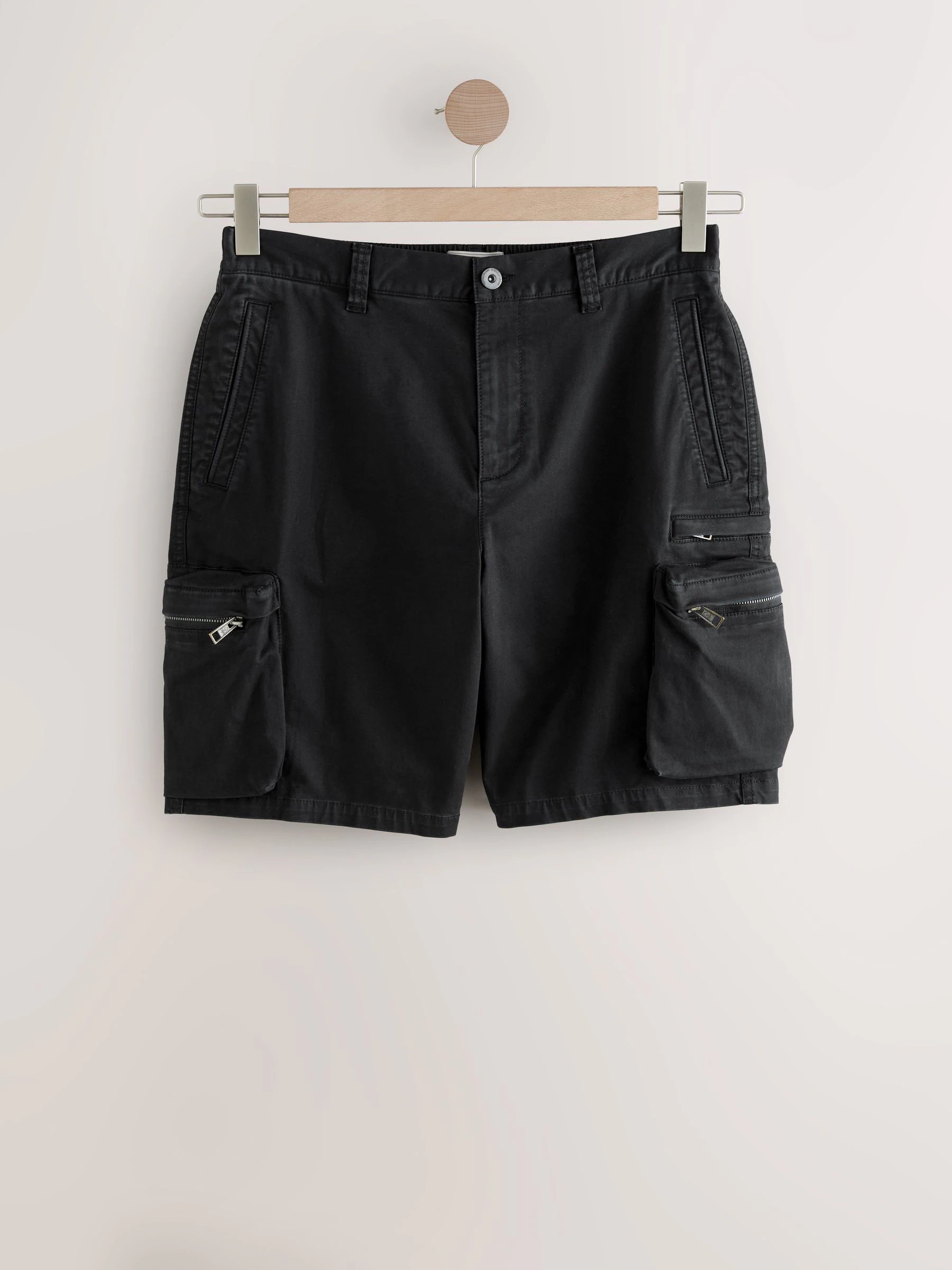 Zwart - Cargoshorts met 5 zakken