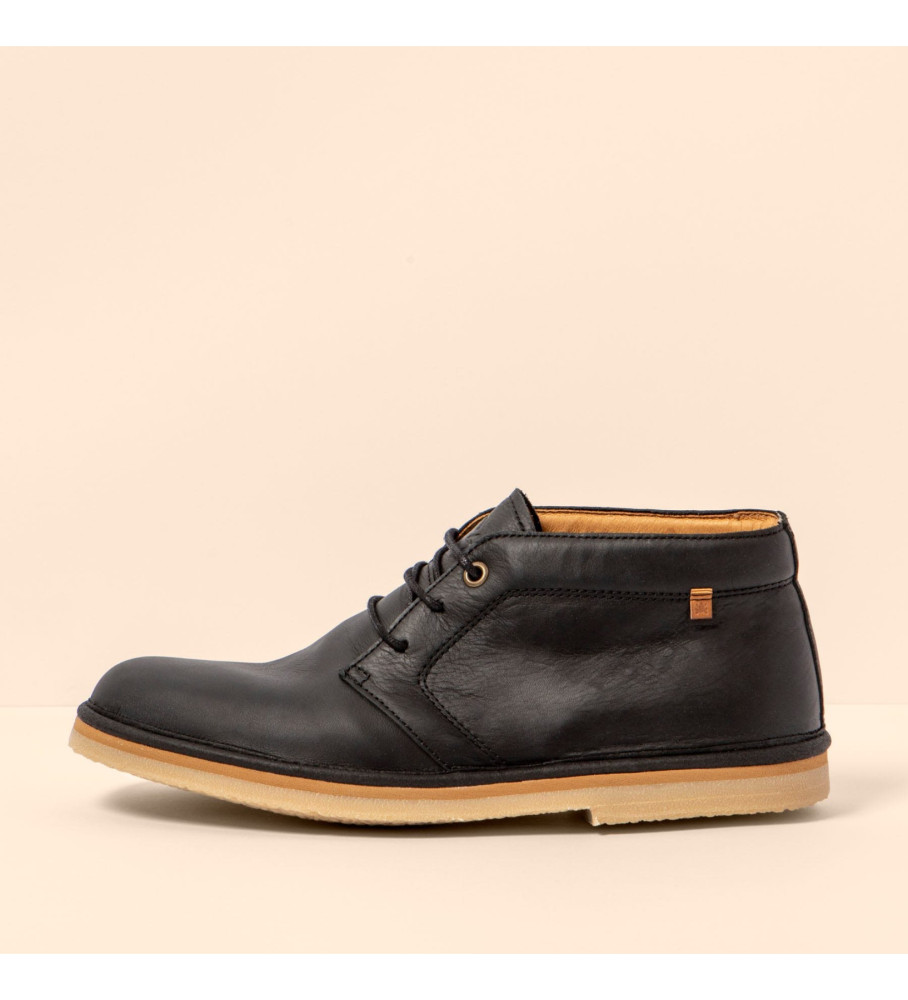 Sapatos de couro preto Naturalist N5950 Lumbier