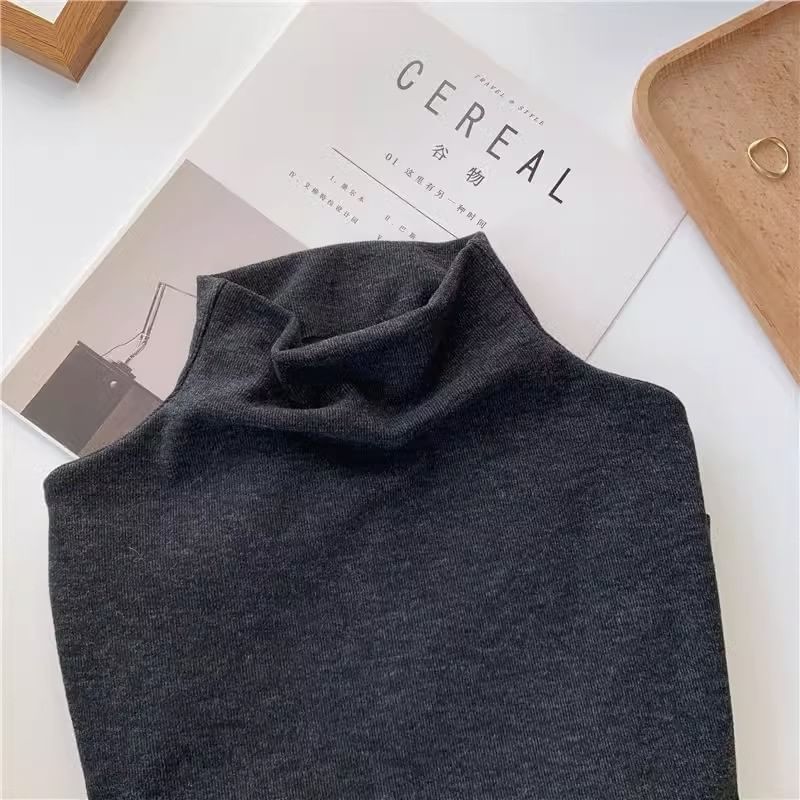 Dreamkura - Geribbeld T-shirt met lange mouwen en mockneck