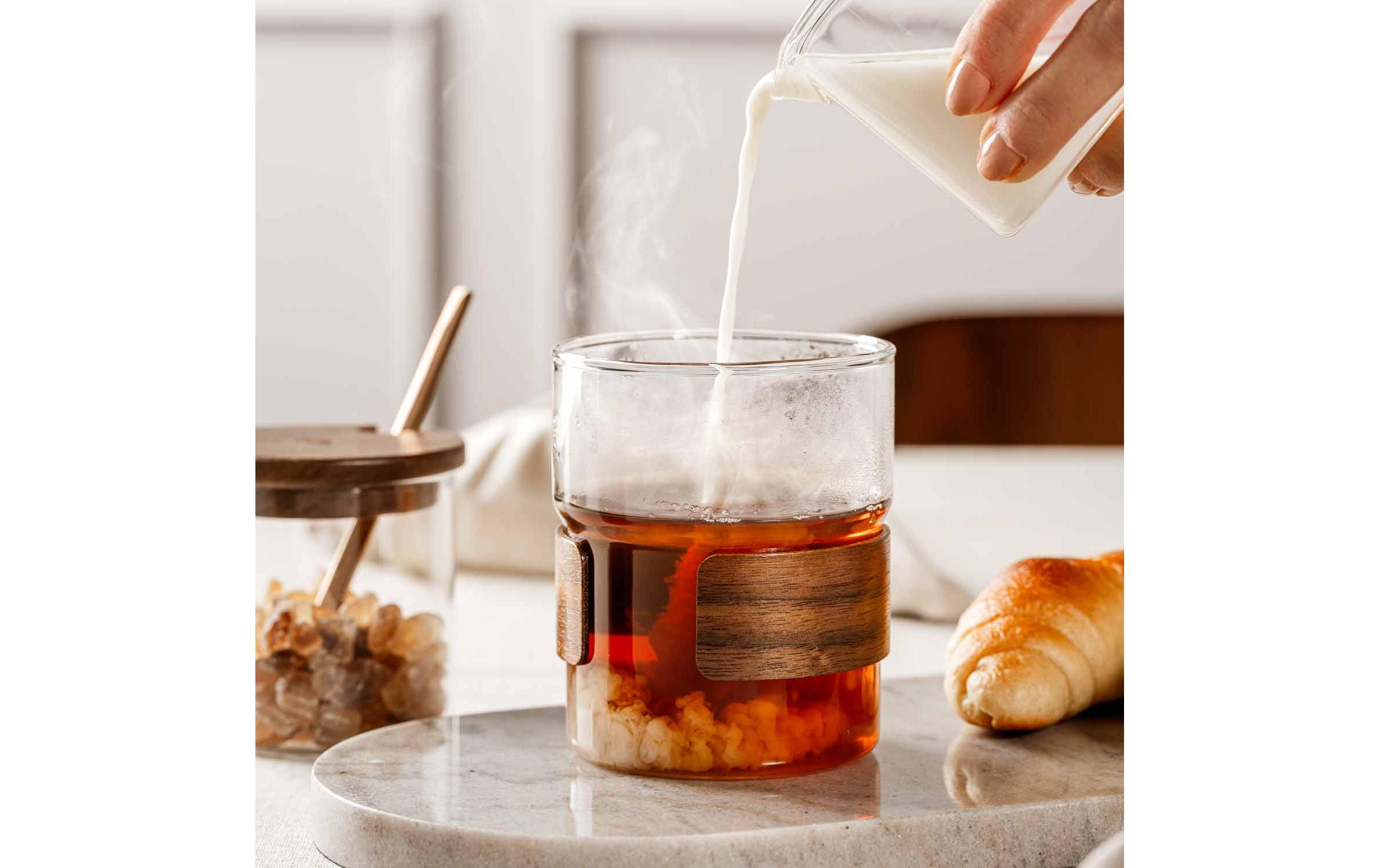 Cappuccino Becher Novo Legno 430 ml, 2 Stück, TransparentBecher für Heissgetränke