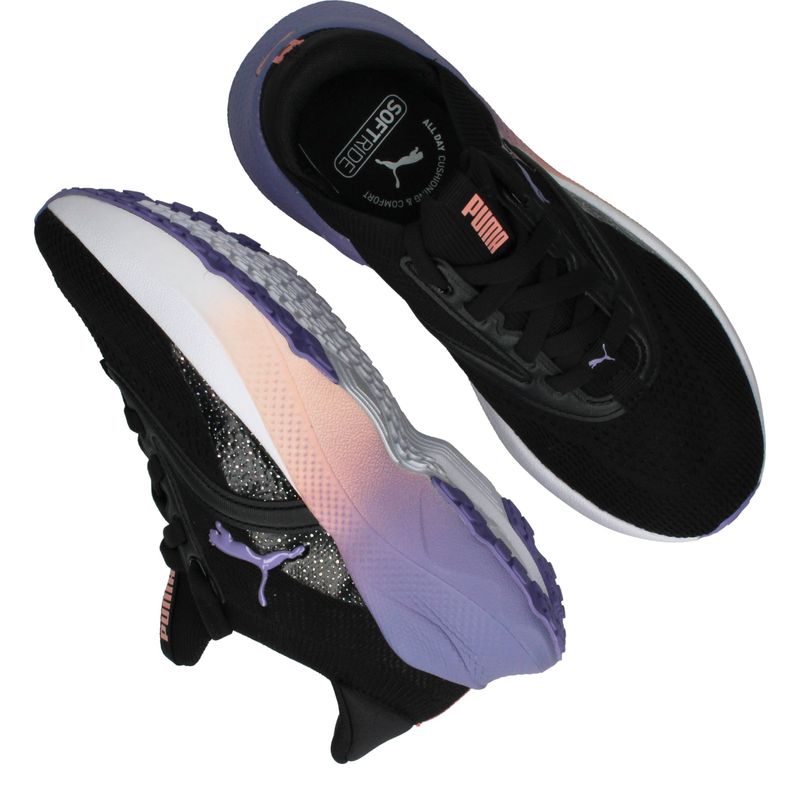 Puma Softride Mayve Blurry Sneakers Zwart Meisjes